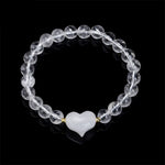 Buddha Stones Natural Amethyst Green Aventurine Tiger Eye Strawberry Quartz Love Heart Spiritual Bracelet