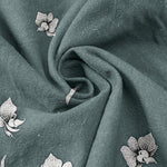 Buddha Stones Pure Cotton Flower Petal Pattern Women's Elastic Waist Pants With Pockets
