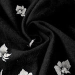 Buddha Stones Pure Cotton Flower Petal Pattern Women's Elastic Waist Pants With Pockets