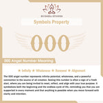 Buddha Stones Titanium Steel 000-999 Angel Numbers Adjustable Black String Faith Bracelet