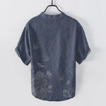 Buddha Stones Swallow Lotus Butterfly Men's Short Sleeve Shirt