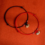 Buddha Stones Red String Plaited Jade Protection Adjustable Cats Dogs Pet Collar