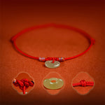 Buddha Stones Red String Plaited Jade Protection Adjustable Cats Dogs Pet Collar