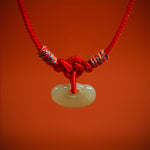 Buddha Stones Red String Plaited Jade Protection Adjustable Cats Dogs Pet Collar