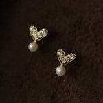 Buddha Stones 925 Sterling Silver Plated With Gold Heart Design Sincerity Earrings