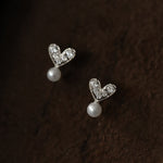 Buddha Stones 925 Sterling Silver Plated With Gold Heart Design Sincerity Earrings