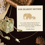 Buddha Stones "FOR DEAREST MOTHER" Elephant 925 Sterling Silver Necklace Pendants Includes Gift Message Card