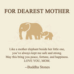 Buddha Stones "FOR DEAREST MOTHER" Elephant 925 Sterling Silver Necklace Pendants Includes Gift Message Card