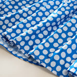 Buddha Stones Summer Elegant Polka Dot A Line Ruffle Hem Short Sleeve Knee Length Dress