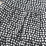 Buddha Stones Summer Elegant Polka Dot A Line Ruffle Hem Short Sleeve Knee Length Dress