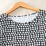Buddha Stones Summer Elegant Polka Dot A Line Ruffle Hem Short Sleeve Knee Length Dress