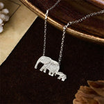 Buddha Stones "FOR DEAREST MOTHER" Elephant 925 Sterling Silver Necklace Pendants Includes Gift Message Card