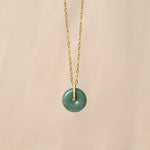 Buddha Stones "FOR DEAREST MOTHER" Peace Buckle Jade 925 Sterling Silver Luck Necklace Pendants Includes Gift Message Card