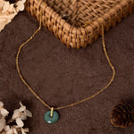 Buddha Stones "FOR DEAREST MOTHER" Peace Buckle Jade 925 Sterling Silver Luck Necklace Pendants Includes Gift Message Card