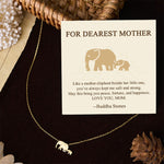 Buddha Stones "FOR DEAREST MOTHER" Elephant 925 Sterling Silver Necklace Pendants Includes Gift Message Card