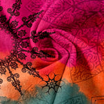 Buddha Stones Cotton Print Gradient Mandala Elastic Waist Women's Pants With Pockets