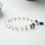 Buddha Stones Clear Quartz Zakiram Protection Bracelet
