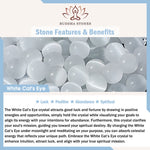 Buddha Stones Cinnabar White Cat's Eye Calm Bracelet