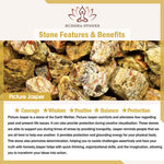 Buddha Stones 3pcs "Clear the Mental Path" Picture Jasper Wisdom Bracelet Includes Gift Message Card