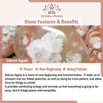 Buddha Stones Natural Indian Agate Irregular Shapes Crystal Bead Positive Necklace