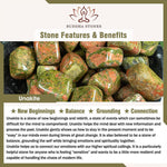 Buddha Stones Unakite Chalcedony Balance Teardrop Drop Earrings