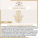 Buddha Stones Lava Rock Hamsa Palm Protection Handcrafted Round Bracelet