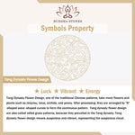 Buddha Stones Copper Dragon Tang Dynasty Flower Design Strength Adjustable Ring