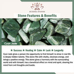 Buddha Stones Natural Cyan Jade Peace Buckle Abundance Pendant Copper 925 Sterling Silver Chain Necklace