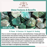 Buddha Stones Natural Green Agate Faceted Rondelle Healing Bracelet