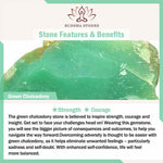 Buddha Stones Natural Green Chalcedony Peace Buckle Strength Necklace