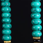 Buddha Stones Tibetan 108 Beads Turquoise Dzi Bead Wisdom Balance Mala