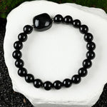 Buddha Stones Cute Cat Design Blue Lace Agate Clear Quartz  Beaded Bracelet