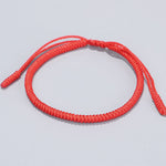 Buddha Stones 3Pcs Golden Copper Beads Red String Luck Bracelet