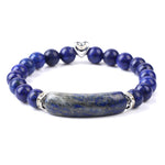 Buddha Stones Amethyst Tiger Eye Lapis Lazuli Green Aventurine Rhodonite Dalmatian Jasper Healing Bracelet