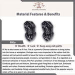 Buddha Stones Strawberry Quartz And Silver Sheen Obsidian Pixiu Love Hand Carved Couples Bracelet
