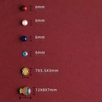 Buddha Stones Cinnabar Lapis Lazuli Koi Fish Ruyi Cloud Charm Blessing Beaded Bracelet