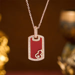 Buddha Stones Gourd Hollow Design Copper Protection Necklace Pendant