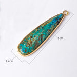 Buddha Stones Natural Stone Sea Sediment Jasper Agate Teardrop Shape Protection Necklace Pendant