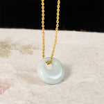 Buddha Stones Round Buckle Jade Luck Necklace Pendant