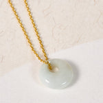 Buddha Stones Round Buckle Jade Luck Necklace Pendant