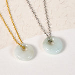 Buddha Stones Round Buckle Jade Luck Necklace Pendant