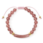 Buddha Stones Amethyst Green Aventurine Tiger Eye Strawberry Quartz Positive Transformation Bracelet