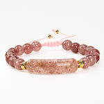 Buddha Stones Amethyst Green Aventurine Tiger Eye Strawberry Quartz Positive Transformation Bracelet