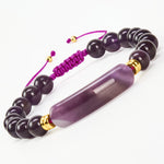 Buddha Stones Amethyst Green Aventurine Tiger Eye Strawberry Quartz Positive Transformation Bracelet
