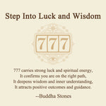 Buddha Stones "Step Into Luck and Wisdom" 777 Angel Number Natural Amethyst Key Chain Hanging Decoration Includes Gift Message Card