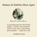 Buddha Stones Hope All Is Well With You Natural Moss Agate Palm Stone Growth Crystal Decor