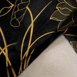 Buddha Stones Pure Cotton Crane Lotus Pattern Women's Elastic Waist Pants With Pockets