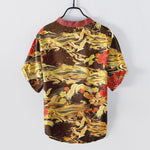 Buddha Stones Cotton Vintage White Crane Peony Pattern Men's Short Sleeve Half Button Shirt