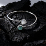 Buddha Stones Amazonite Various Crystals Positive Open Adjustable Cuff Bracelet