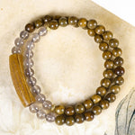 Buddha Stones Red Agate Green Aventurine Five Buddhist Precepts Double Wrap Balance Bracelet